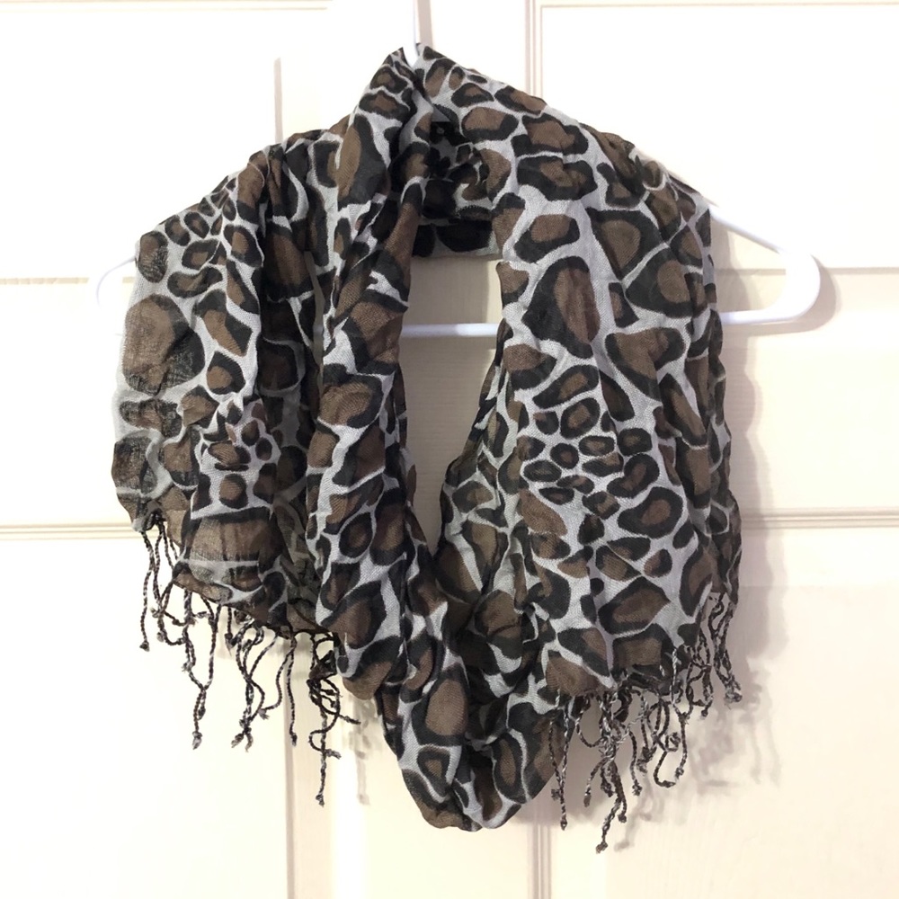Leopard Print Straight Scarf
